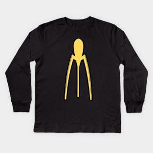 Philippe Starck Juicy Salif in Yellow Silhouette - Product Design Kids Long Sleeve T-Shirt